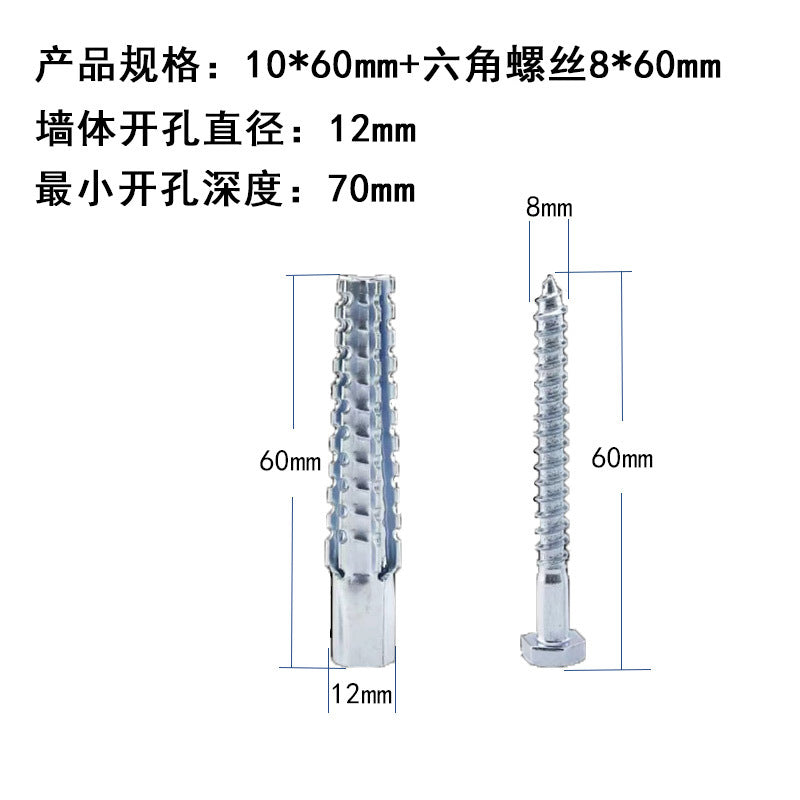 It's on right Upgraded Serrated Iron Expansion Screw for a