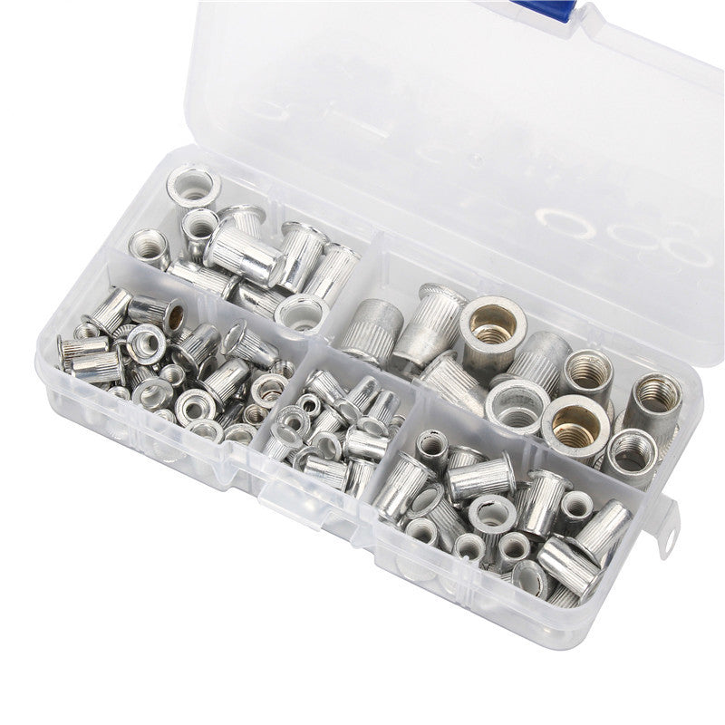 Flat Head Threaded Insert Nut Rivet Nuts Set Multi-Size, Corrosion Resistant, Easy Install