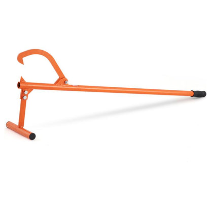 46.5-Inch Carbon Steel Log Lifter - Heavy-Duty Forestry Tool for Log Handling with Adjustable Hook and Rubber Grip