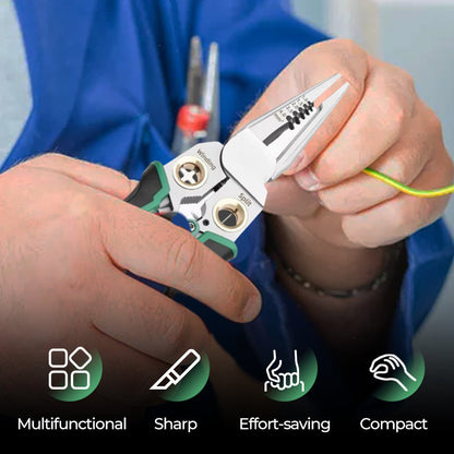 8-in-1 Multi-Functional Wire Stripper Scissors With Electrical Test