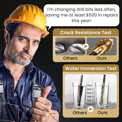 Upgraded Eccentric Four-Flute Drill Bit for Ceramic, Glass, Marble, and Metal