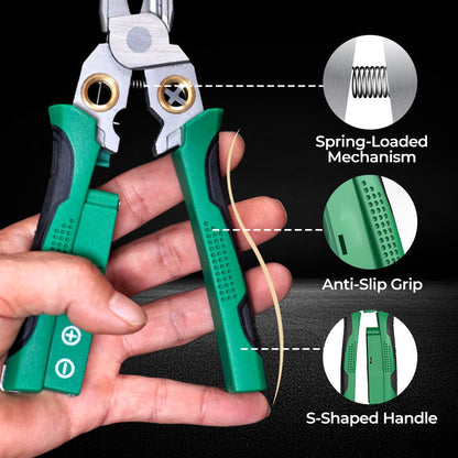 8-in-1 Multi-Functional Wire Stripper Scissors With Electrical Test
