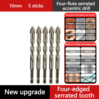 Upgraded Eccentric Four-Flute Drill Bit for Ceramic, Glass, Marble, and Metal