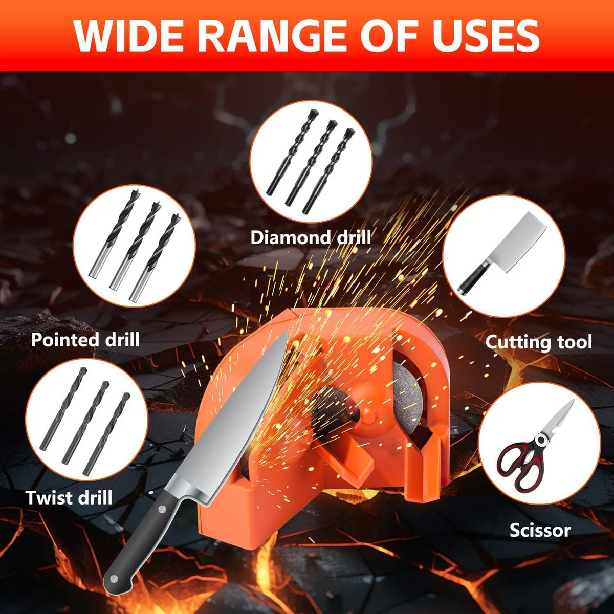 Multipurpose Drill Bit Grinding Sharpener