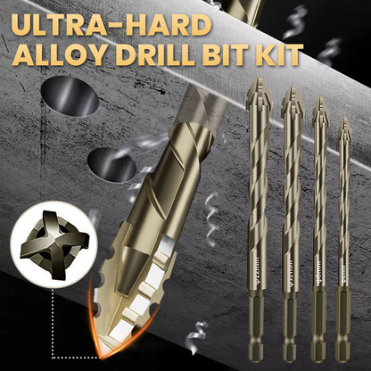 Upgraded Eccentric Four-Flute Drill Bit for Ceramic, Glass, Marble, and Metal