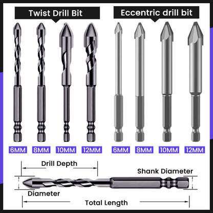 Eccentric Drill Bit | Drill Tile, Brick and Concrete Without Cracking