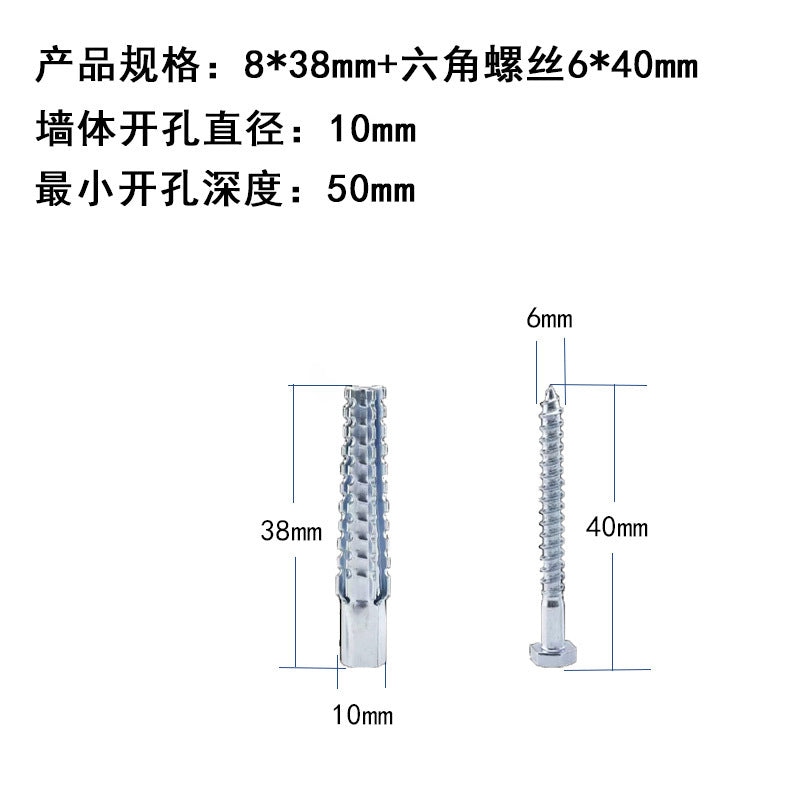 It's on right Upgraded Serrated Iron Expansion Screw for a