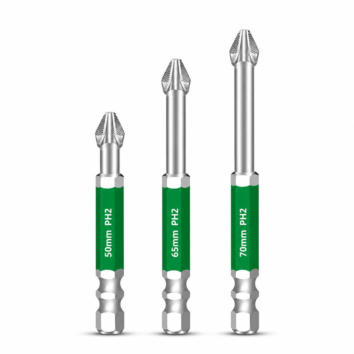 Magnetic Phillips Bit Set Anti-Slip Grip and Impact Resistance for DIY and Repairs