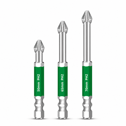 Magnetic Phillips Bit Set Anti-Slip Grip and Impact Resistance for DIY and Repairs