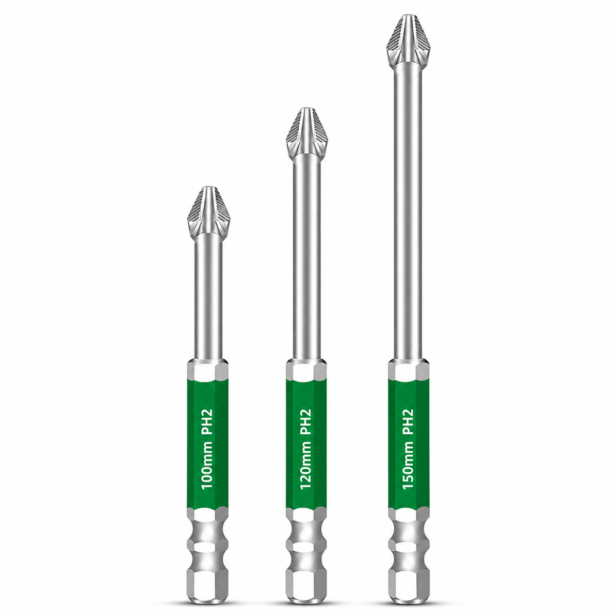 Magnetic Phillips Bit Set Anti-Slip Grip and Impact Resistance for DIY and Repairs