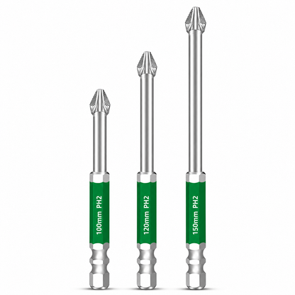 Magnetic Phillips Bit Set Anti-Slip Grip and Impact Resistance for DIY and Repairs
