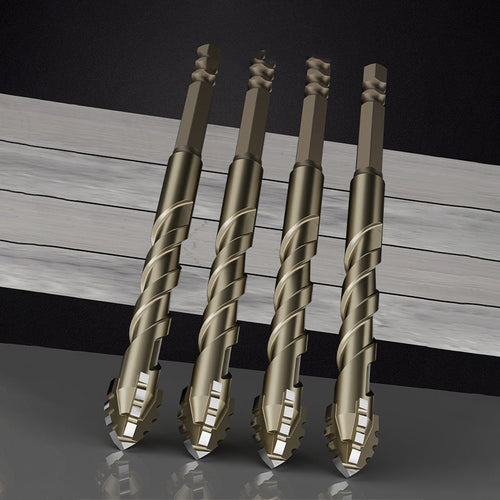 Four-Flute Sawtooth Eccentric Drill Bit 4-PCS Set