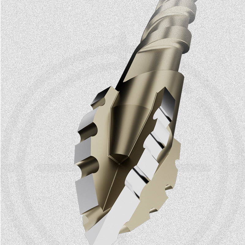 Four-Flute Sawtooth Eccentric Drill Bit 4-PCS Set