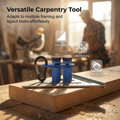 Aluminum Stair Gauge and Framing Square Clamp Precision Marking, Durable Build and Essential for Carpentry