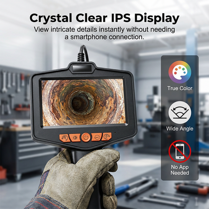 water-resistant Industrial Endoscope Camera with 4.3" IPS Screen