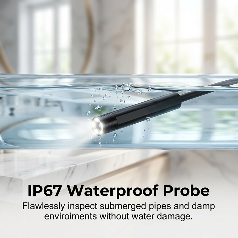 water-resistant Industrial Endoscope Camera with 4.3" IPS Screen