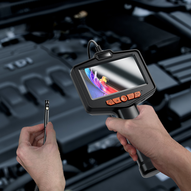 water-resistant Industrial Endoscope Camera with 4.3" IPS Screen