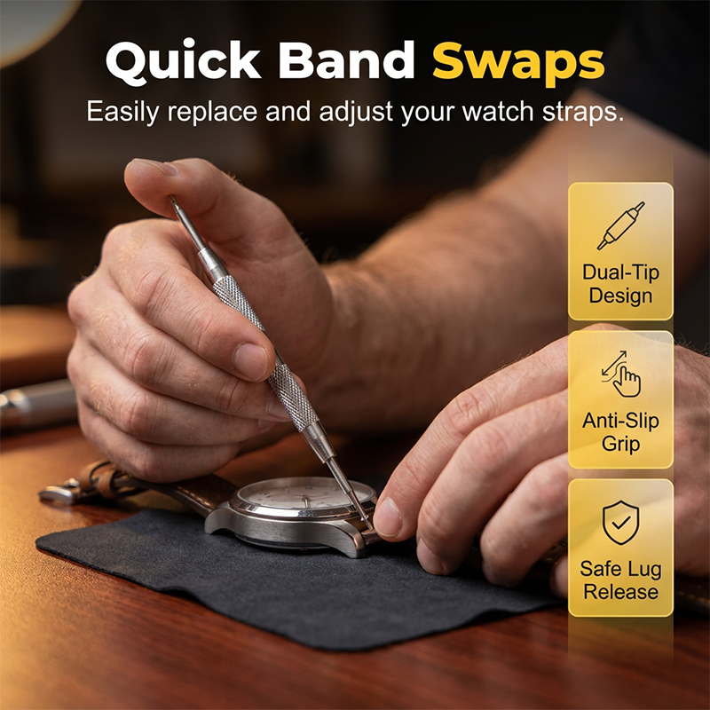 Complete 72-Piece Watch Repair Kit Precision tools, organized case and universal fit Fix, adjust and revive any watch