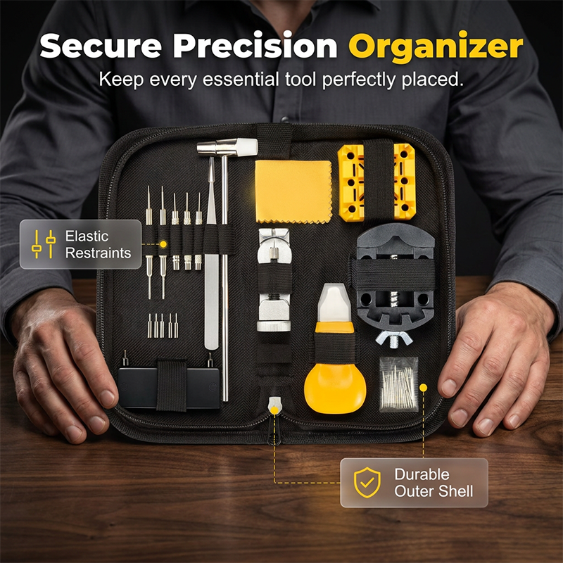 Complete 72-Piece Watch Repair Kit Precision tools, organized case and universal fit Fix, adjust and revive any watch