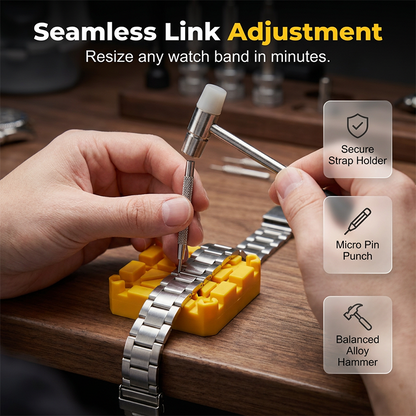 Complete 72-Piece Watch Repair Kit Precision tools, organized case and universal fit Fix, adjust and revive any watch