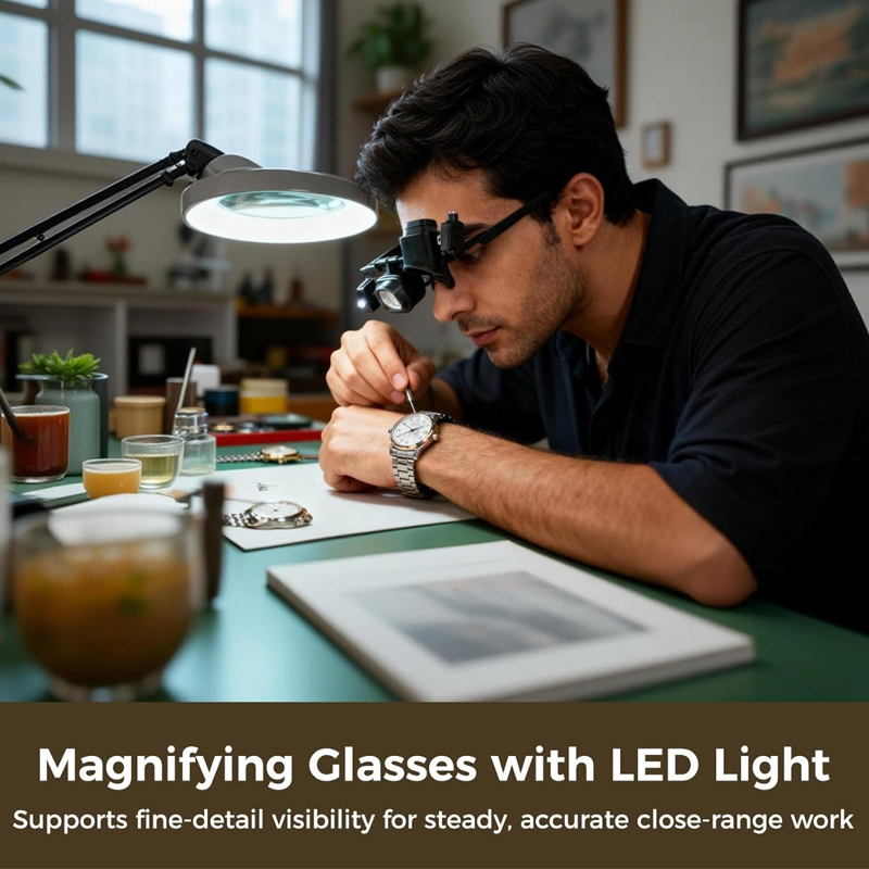 Precision LED Magnifier for Electronics and Crafts