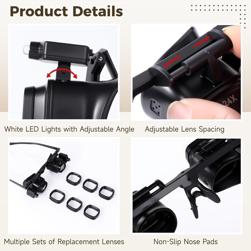Precision LED Magnifier for Electronics and Crafts
