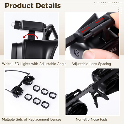 Precision LED Magnifier for Electronics and Crafts