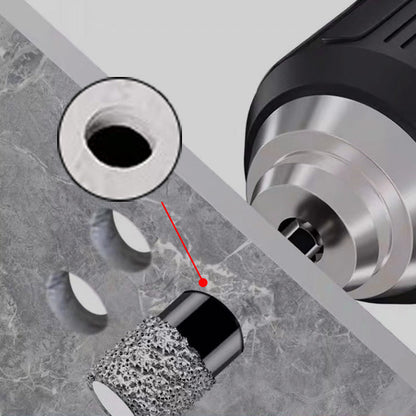 Diamond Drill Bits Set 516mm sizes, hex shank fits most drills. Dry or wet use smooth, precise holes every time