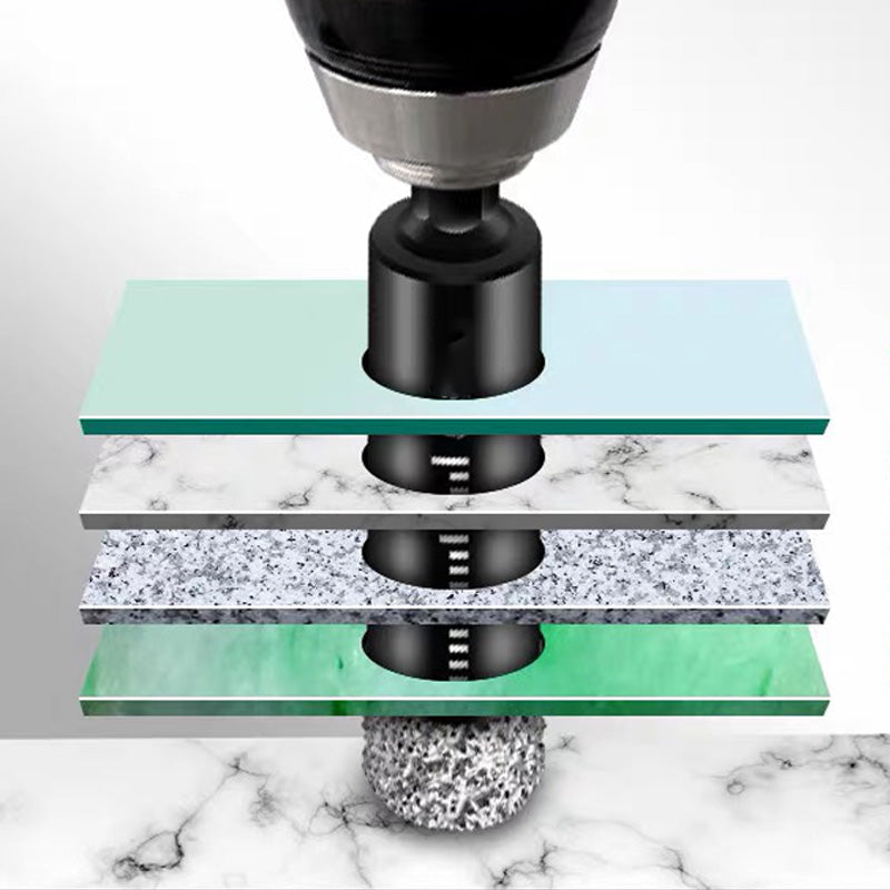 Diamond Drill Bits Set 516mm sizes, hex shank fits most drills. Dry or wet use smooth, precise holes every time