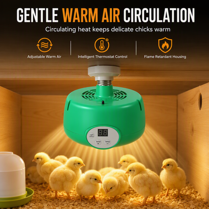 Intelligent Temperature Control Brooder Heater, Adjustable Thermostat Chick Heater for Baby Chicks, Ducklings and Poultry Brooding
