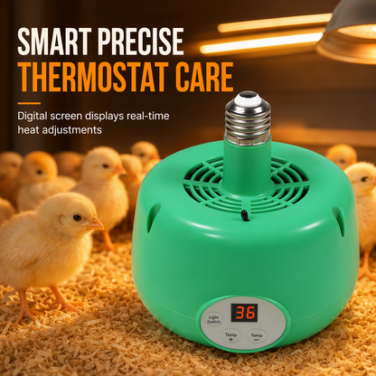 Intelligent Temperature Control Brooder Heater, Adjustable Thermostat Chick Heater for Baby Chicks, Ducklings and Poultry Brooding