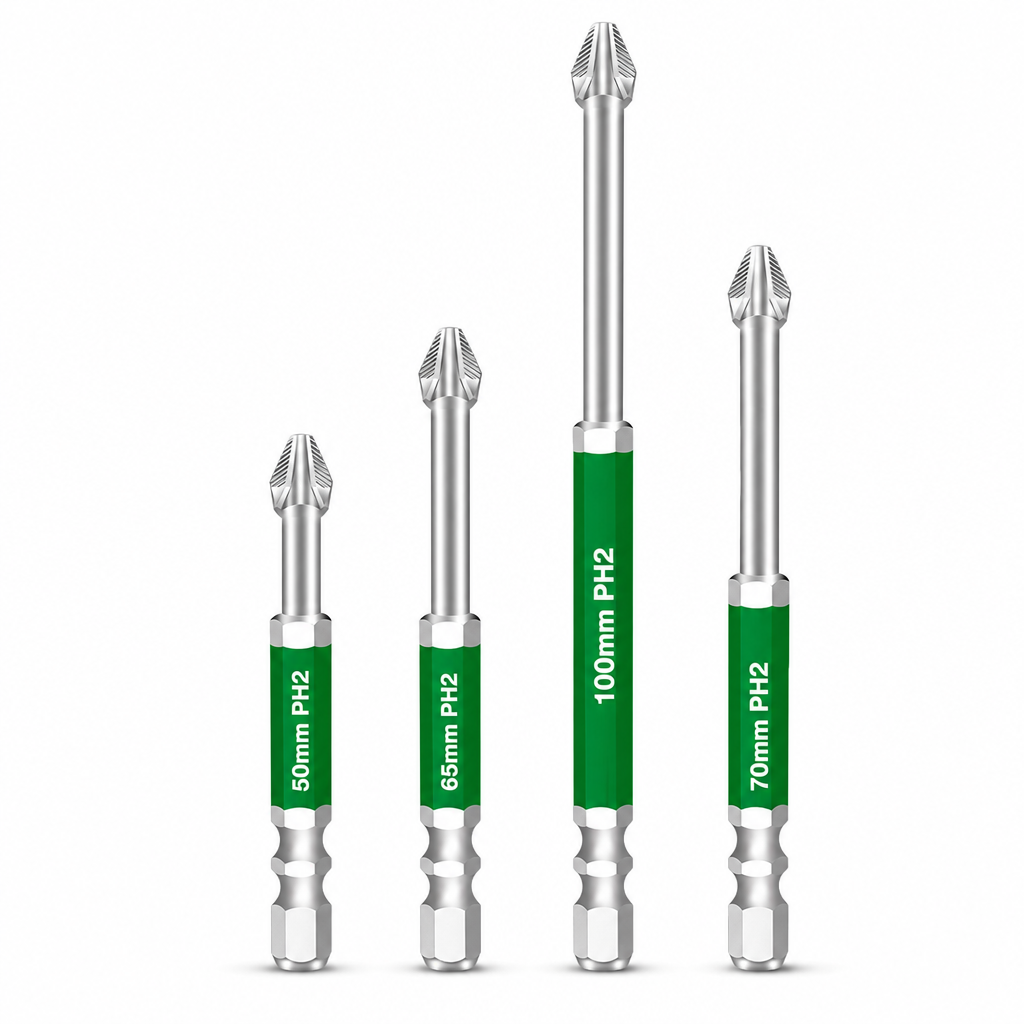 Magnetic Phillips Bit Set Anti-Slip Grip and Impact Resistance for DIY and Repairs