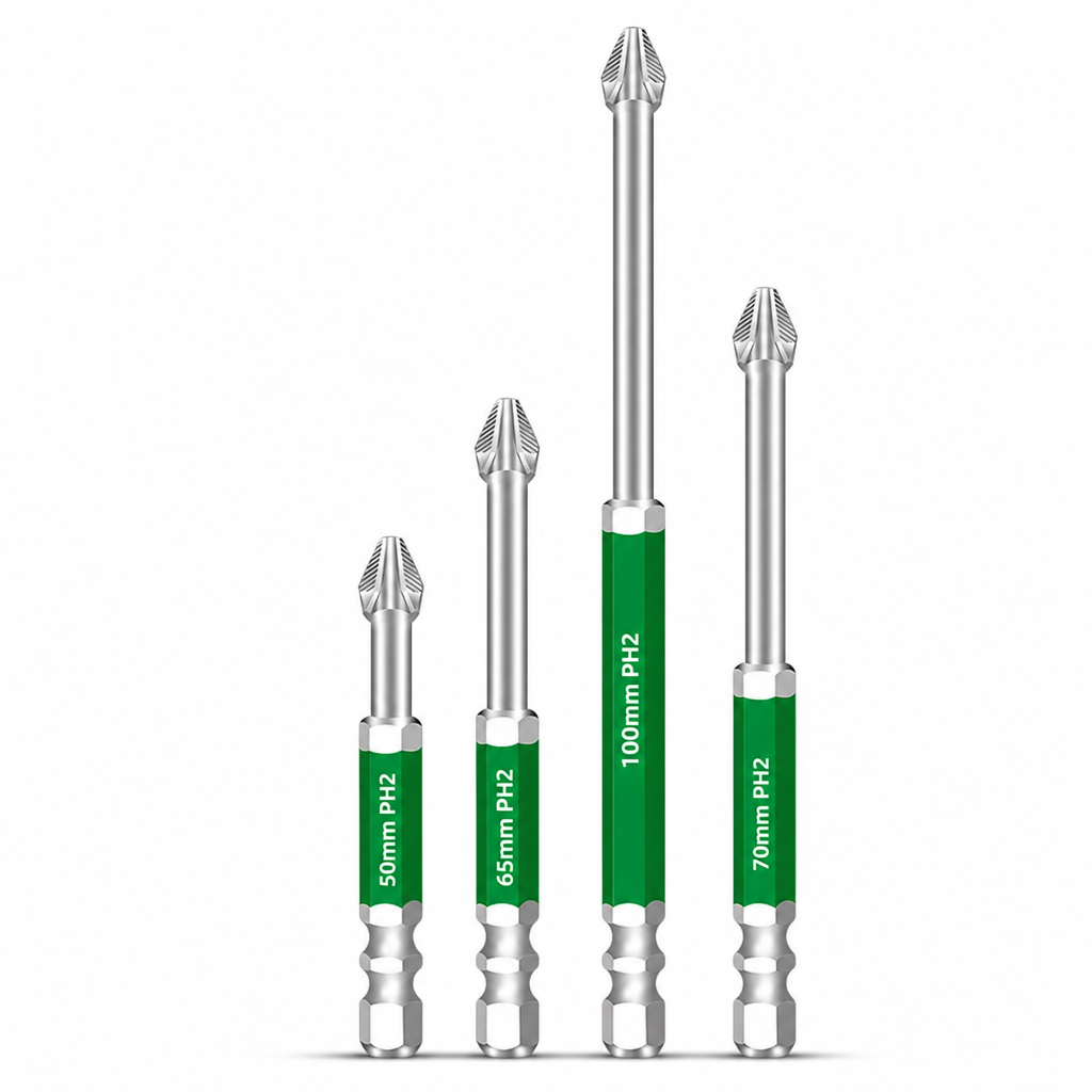 Magnetic Phillips Bit Set Anti-Slip Grip and Impact Resistance for DIY and Repairs