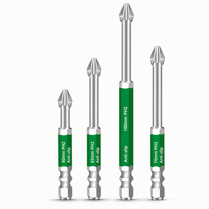 Magnetic Phillips Bit Set Anti-Slip Grip and Impact Resistance for DIY and Repairs