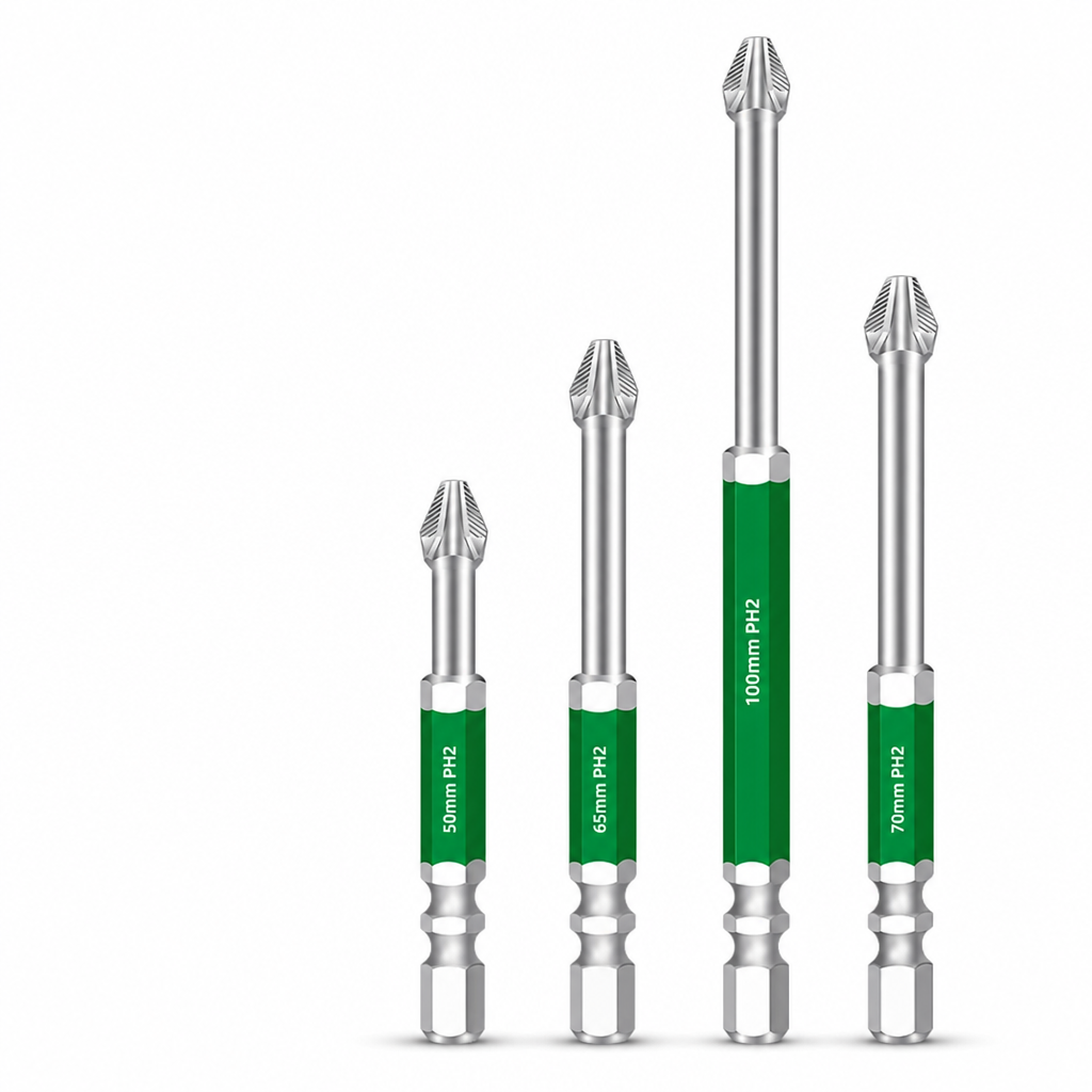 Magnetic Phillips Bit Set Anti-Slip Grip and Impact Resistance for DIY and Repairs