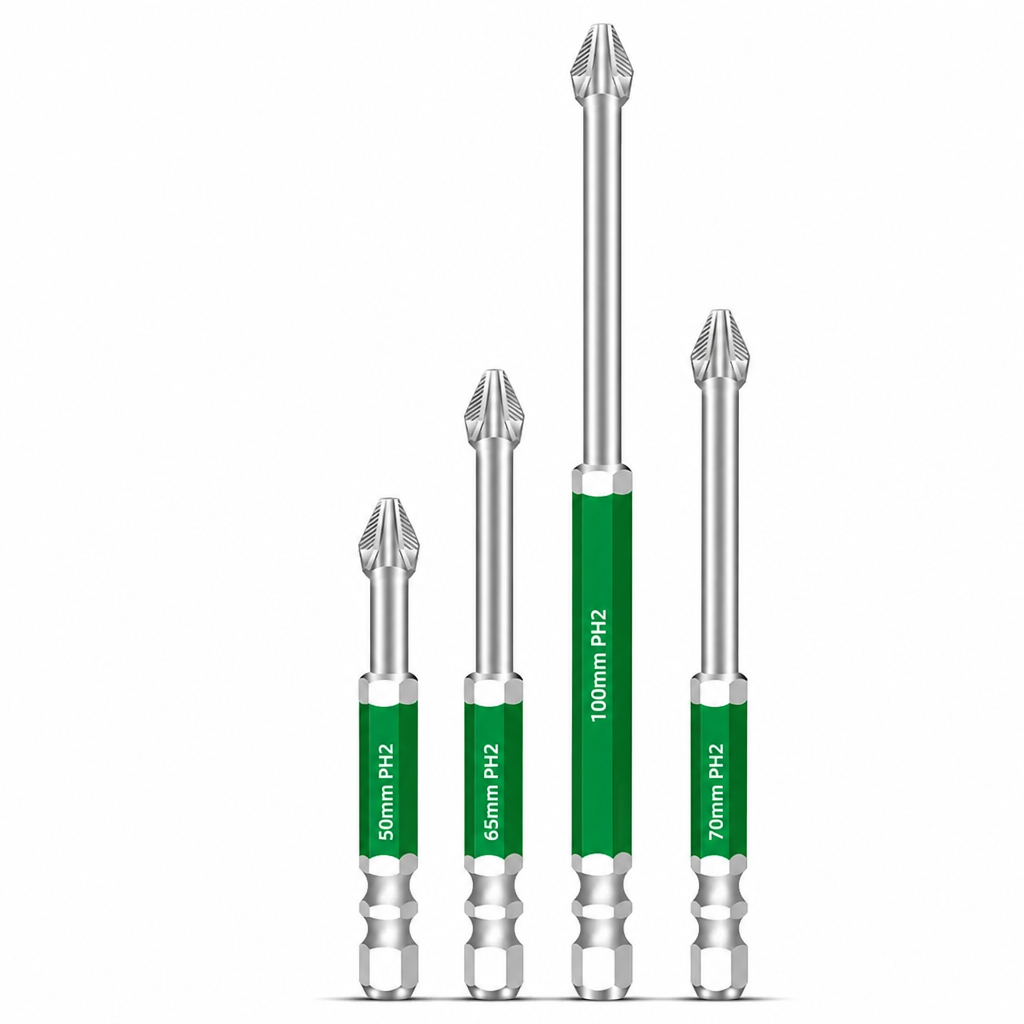 Magnetic Phillips Bit Set Anti-Slip Grip and Impact Resistance for DIY and Repairs