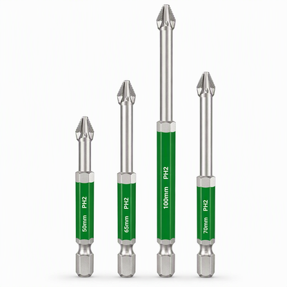 Magnetic Phillips Bit Set Anti-Slip Grip and Impact Resistance for DIY and Repairs