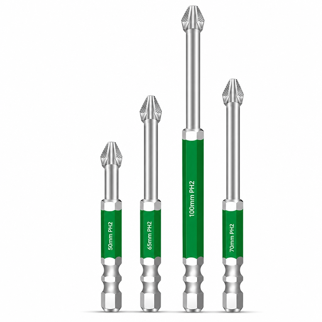 Magnetic Phillips Bit Set Anti-Slip Grip and Impact Resistance for DIY and Repairs