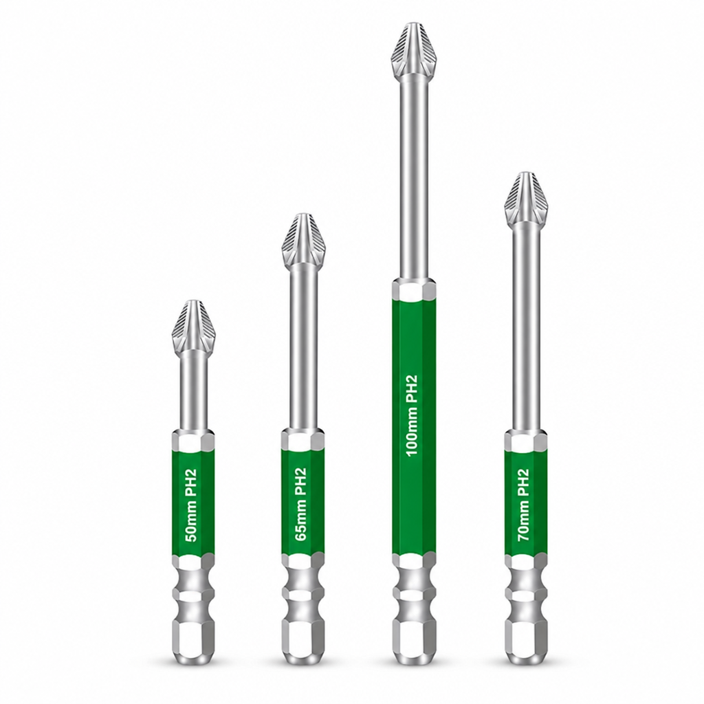 Magnetic Phillips Bit Set Anti-Slip Grip and Impact Resistance for DIY and Repairs