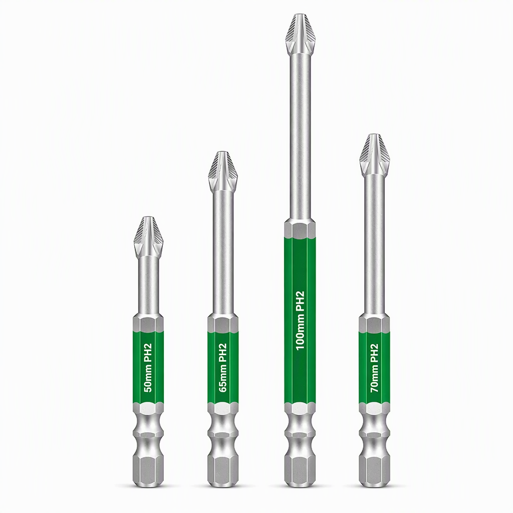 Magnetic Phillips Bit Set Anti-Slip Grip and Impact Resistance for DIY and Repairs
