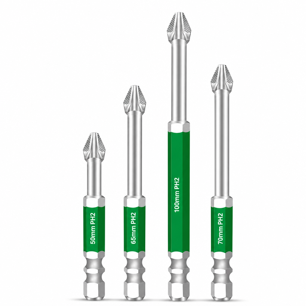 Magnetic Phillips Bit Set Anti-Slip Grip and Impact Resistance for DIY and Repairs
