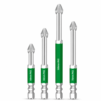 Magnetic Phillips Bit Set Anti-Slip Grip and Impact Resistance for DIY and Repairs