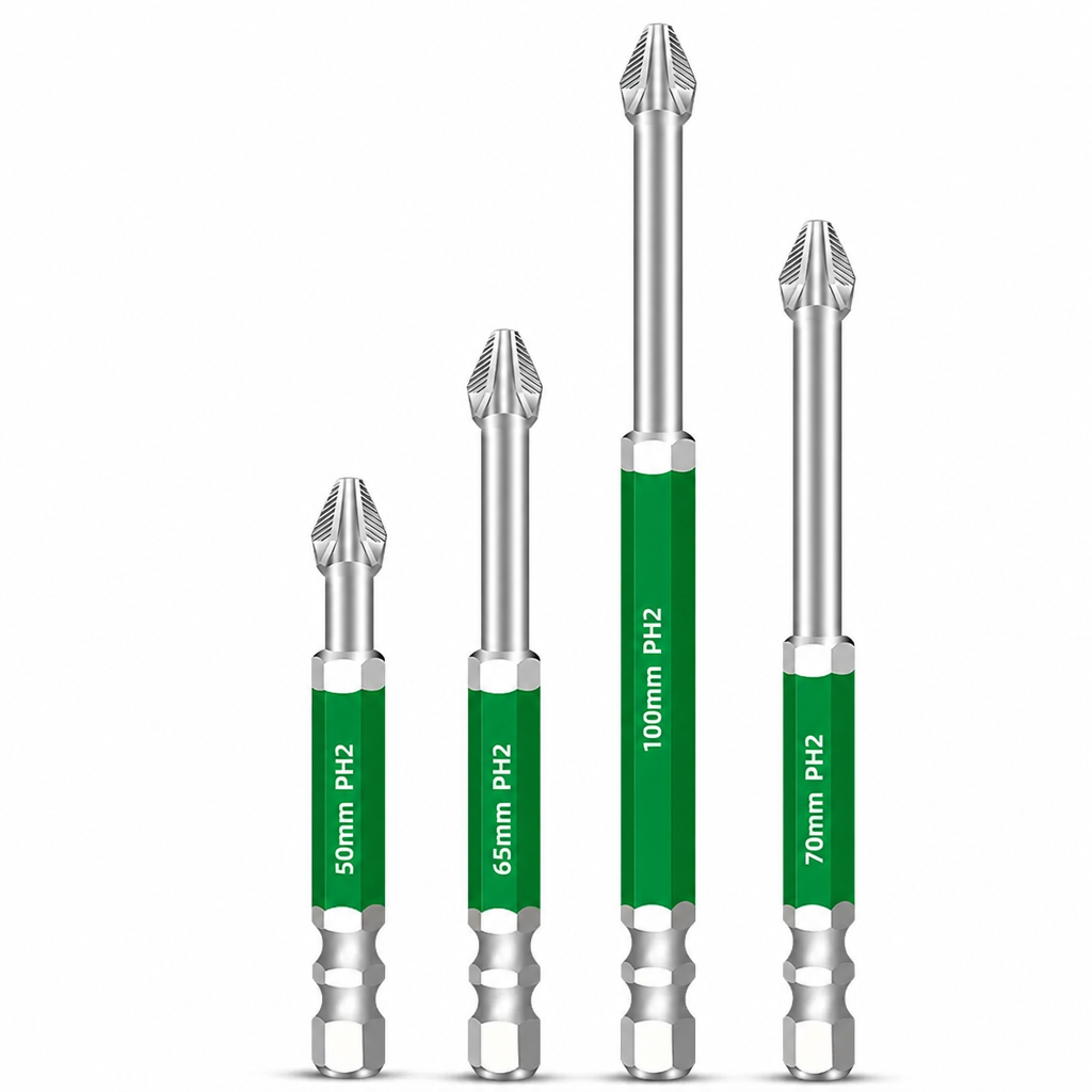 Magnetic Phillips Bit Set Anti-Slip Grip and Impact Resistance for DIY and Repairs