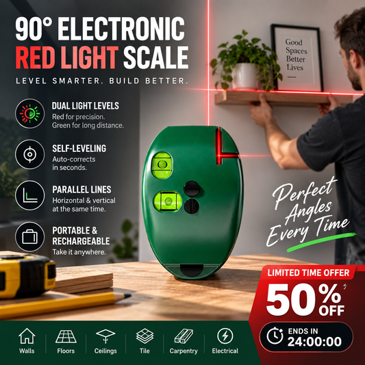 90 Right Angle Laser Level Square | Infrared Line Marker for Tiling and DIY Projects